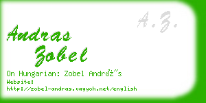 andras zobel business card